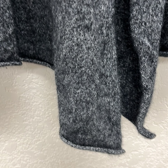 AQUA Cashmere Heathered Black Open Front Cardigan S - Picture 2 of 5